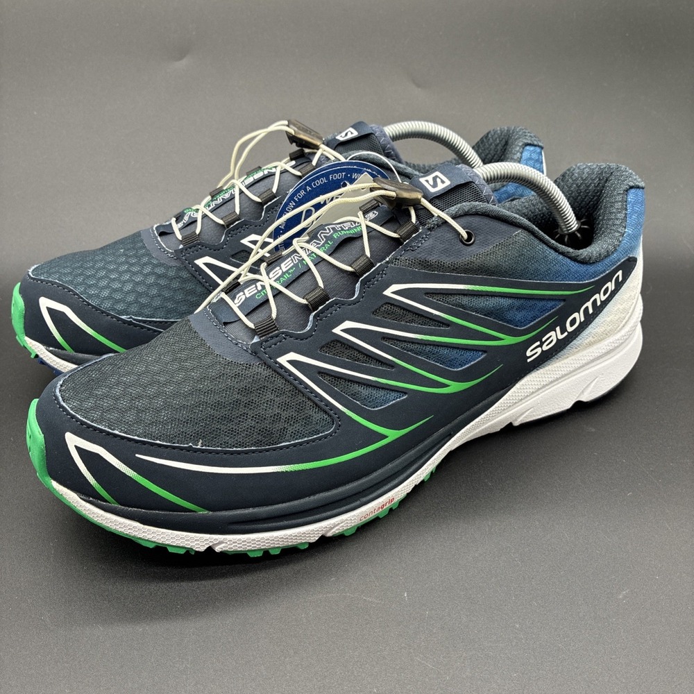 Salomon Sense Mantra 3 Trail Running Shoes Men's 11.5 Blue Green 376618 NWT